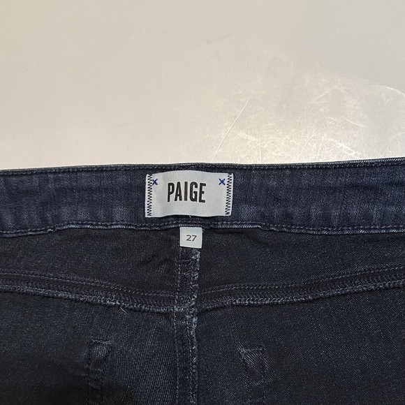 Paige Verdugo Crop Womens Dark Wash Blue Jeans Size 27 - Picture 4 of 10